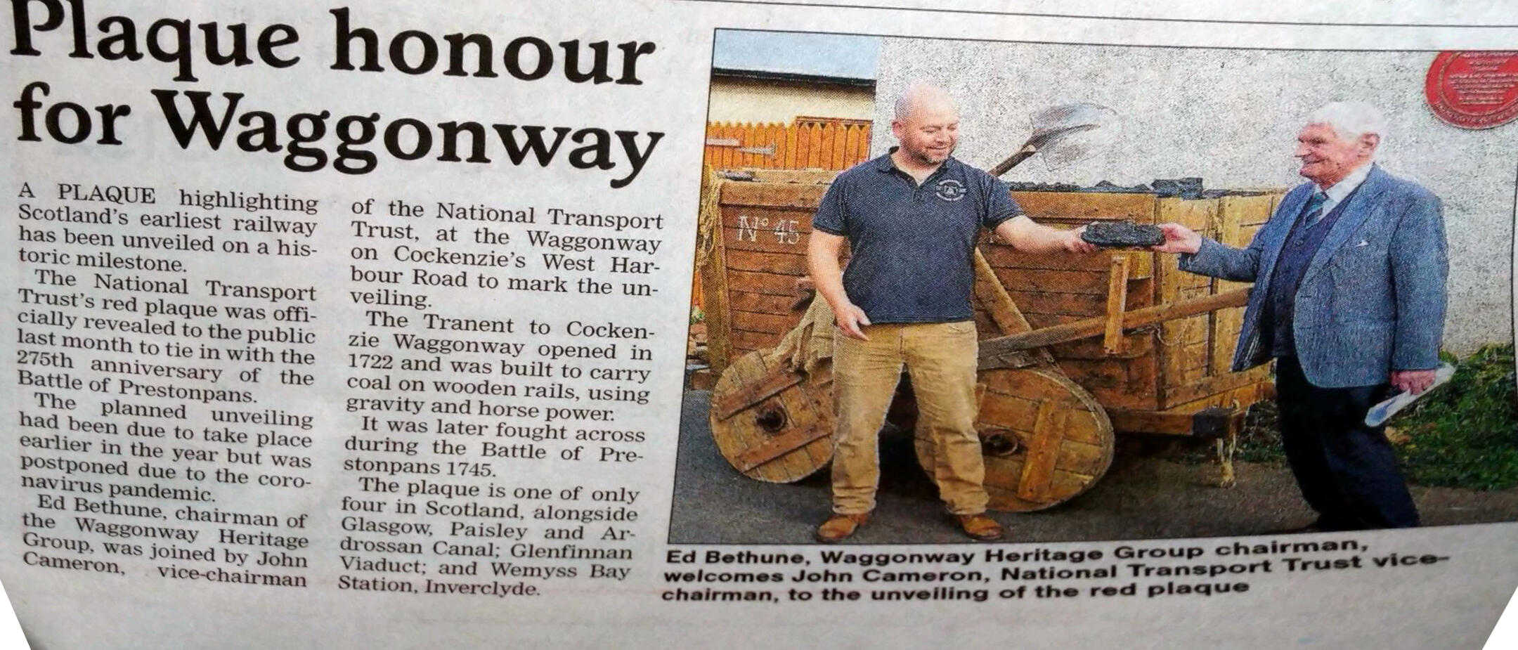 Cockenzie EastLothian Courier 8 Oct 20